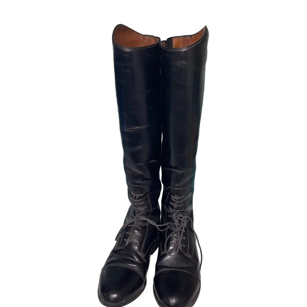 Ariat Black Leather Ankle Boots - Picture 1 of 9